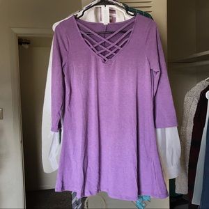 NWT S/2-4 Boutique Lilac Grey Dress